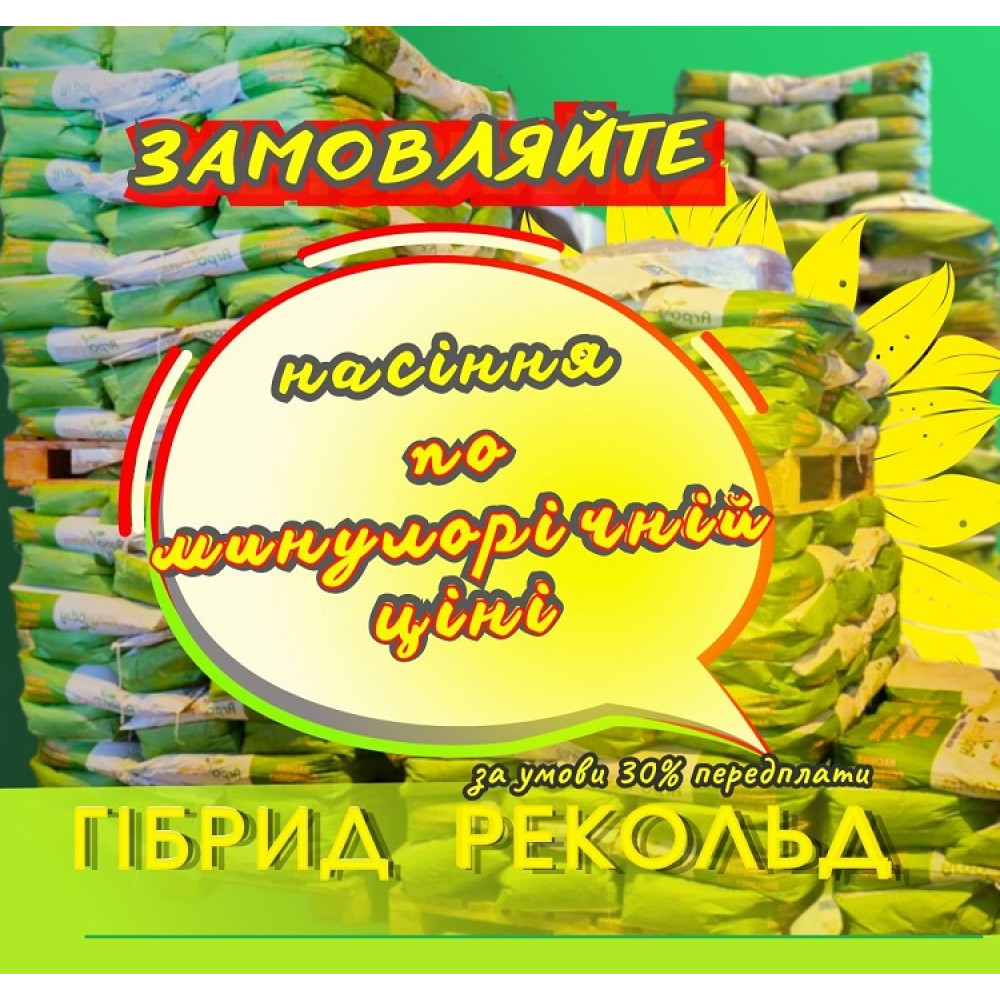 Насіння соняшника Рекольд Екстра по Акції